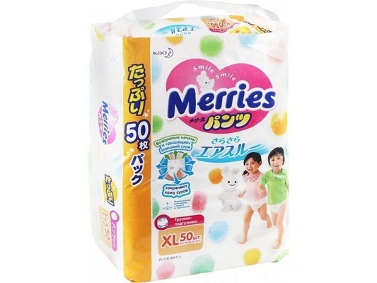 Подгузники -трусики "Merries" 12-22 кг (50/46 шт) / 3