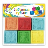 Кубики цветные (6 элементов), 6х6х6см
