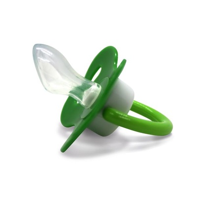 Пустышка анатомич. силик. 0-6мес.,Галчонок, зелен.