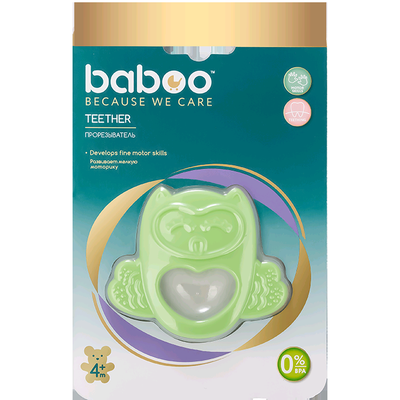 Прорезыватель для зубов из силикона 4 мес+ Сова