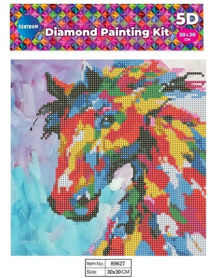 89627 Алмазная мозаика 5D "Конь" 30х30см