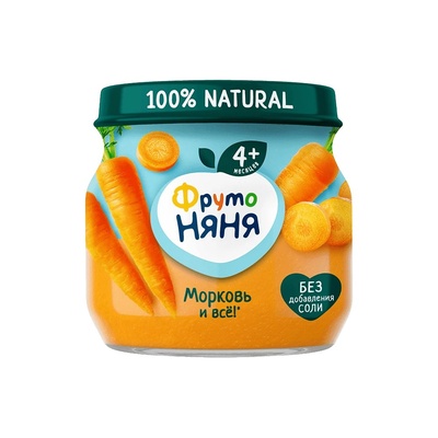 Пюре Хайнц морковочка 80 г.