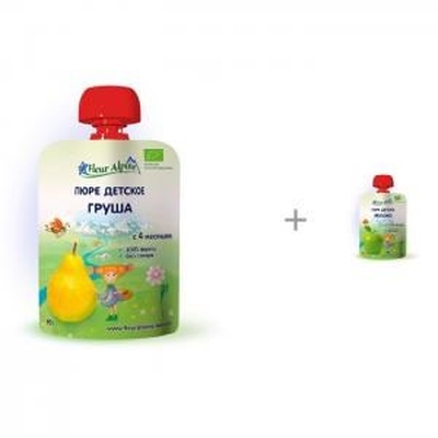 Пюре Флер Альпин Органик Груша с 4 мес. 90 гр. /6 (пауч)