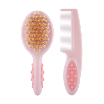 Щеточка с расческой, розовый