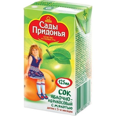 Сок Сады Придонья яблоко, абрикос  0,125 л/18