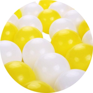 Шарики для сухого бассейна 7см желт/зол/бел 100шт
