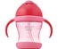 Поильник-непроливайка с трубочкой, розовый