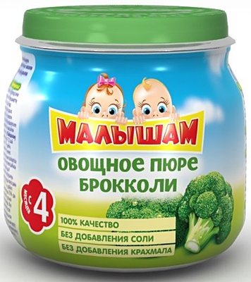 Пюре Малышам брокколи 75 гр/12
