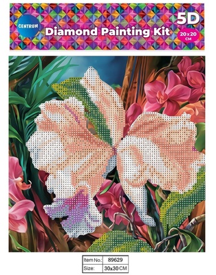 89629 Алмазная мозаика 5D "Орхидеи" 30х30см