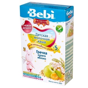 (БЗМЖ)  Каша Беби Premium гречка-курага-яблоко-молоко