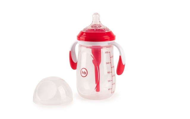 Бутылочка 10020 антикол. с ручками и силик. соской 300 мл.