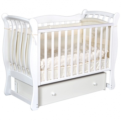 Кровать Luiza-3 универс.маятник, ящик, белый