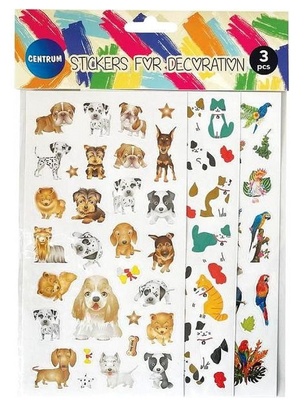 89729 Декоративные наклейки бумажные, 3 шт в упаковке, в ассортименте