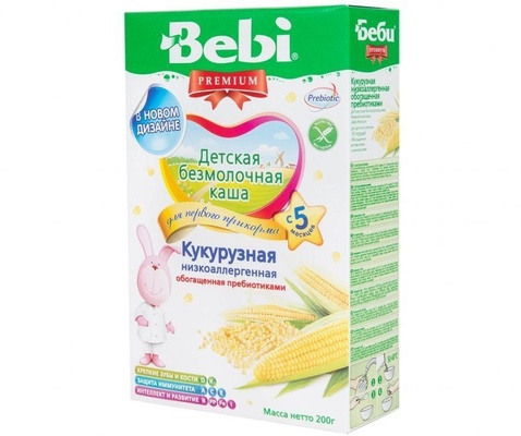 Каша Беби Premium кукурузная безмол.с пребиотиками  с 5 мес 200 гр. м/у