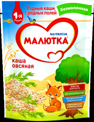 Каша Малютка Нутриция б/молоч. овсянка