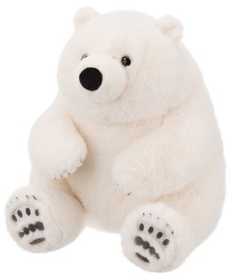 Полярный мишка с мягкими коготками, 35 см