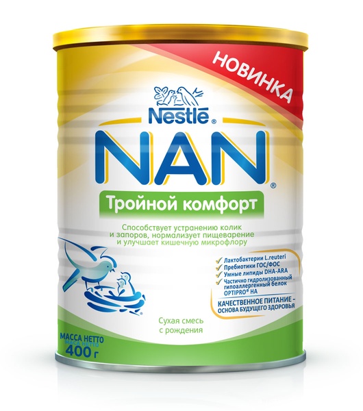 Нан тройной комфорт 400 гр/12  (БЗМЖ)