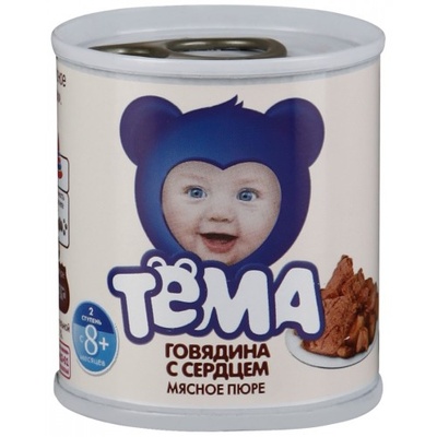 Пюре "Тёма" говядина, сердце 90 гр./12