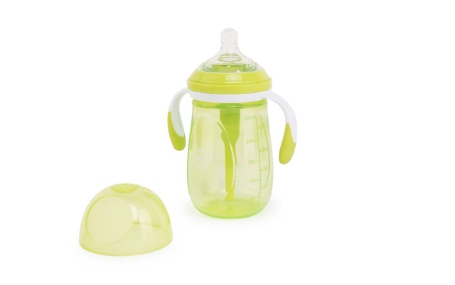 Бутылочка 10020 антикол. с ручками и силик. соской 300 мл.