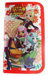 88355 Пенал корпусный "Королевская академия", размер 19*11 см, на молнии, 1 отделение, полиэстер