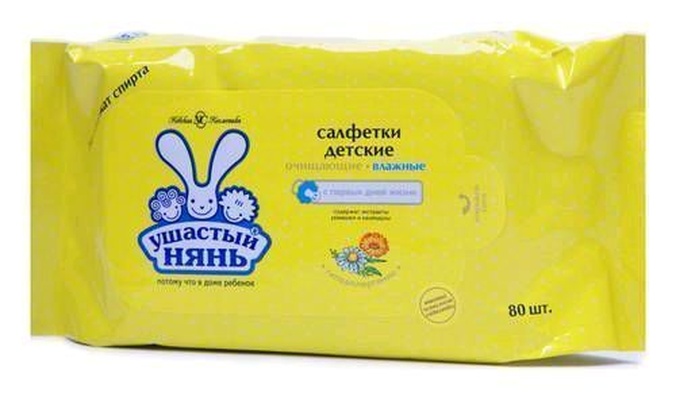 Салфетки вл. очищ. Ушастый нянь (80шт)