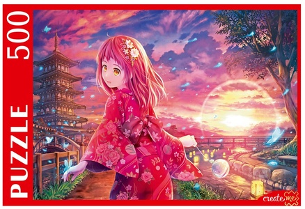 Пазлы 500 эл. Девушка Аниме