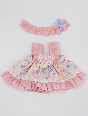 2 Сарафан розово-голубой с повязкой