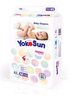Подгузники "Yokosun" М 5-10 кг. (62 шт.)/4