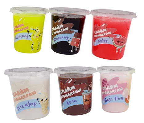 Слайм "Аромокраш" 200 мл, ассорти, стакан,1/5