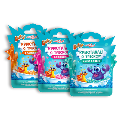 Кристаллы д/ванн с треском детские 