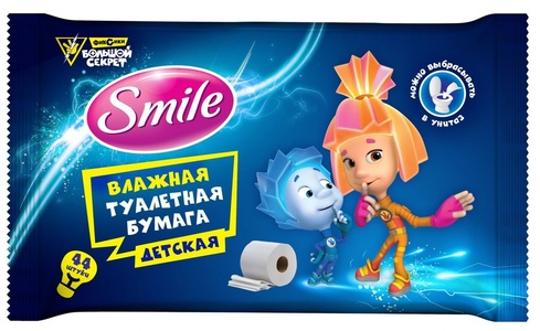 Бумага туал. вл. Smile Фиксики 44 шт.