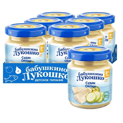Пюре Бабушкино лукошко судак с овощами 100 гр.
