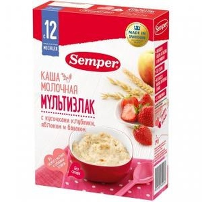 (БЗМЖ) Каша Нестле Молоко, мультизлаки, яблоко-банан 200г/9