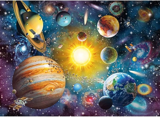 Пазл 1000 дет. Деревянные - Путешествие по Солнечной системе