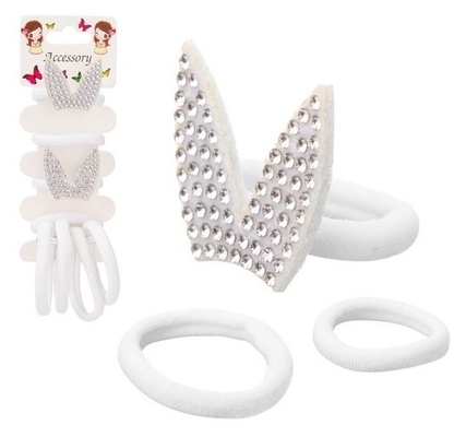 Резиночки для волос, 8 шт. на подвесе, 