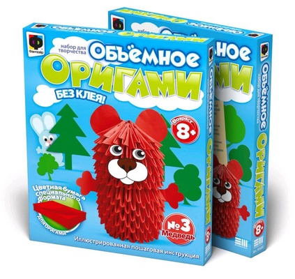956003 Объемное оригами. Медведь