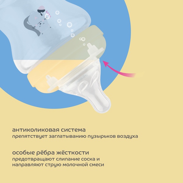 Бутылочка 23569 шир. горло с соской 125 мл, 0 мес