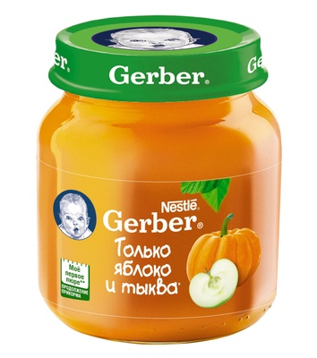 Пюре Гербер Яблоко,тыква с 5 мес. (130 г.)