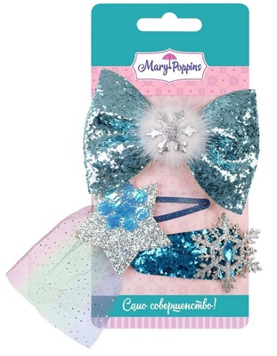 Набор заколок  "Снежная королева" 3шт