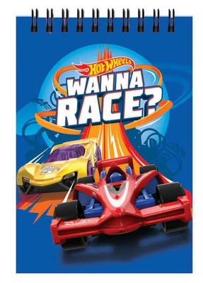 88766 Блокнот "Hot Wheels", А6, 60 л. на спирали, клетка