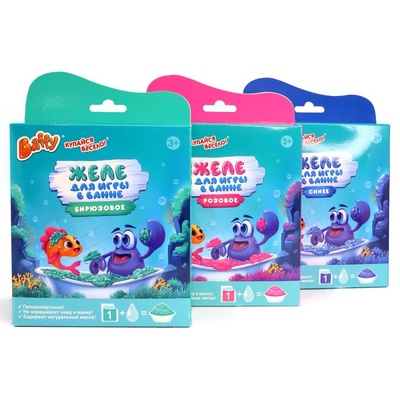 Набор «Джелли Baffy»® Желе для игры в ванне детское, соль для ванны детская												