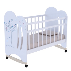 Кровать WIND TREE фиг, спинка, кол./кач. белый