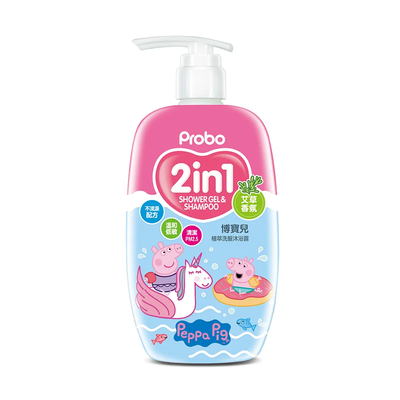 Шампунь и гель для душа 2в1 детский   (Peppa Pig) аромат трав 500мл, 1/12