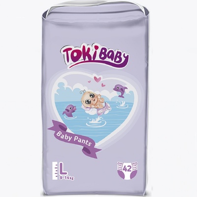 Подгузники-трусики TokiBABY L (9-14) 42 шт.
