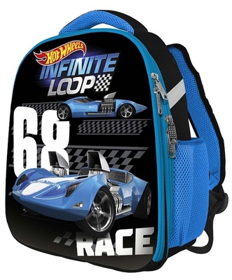 90417 Рюкзак каркасный Hot Wheels , размер M: 39см х 29 см х 17 см