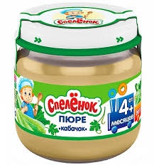 Пюре Спеленок кабачок 80 гр./12