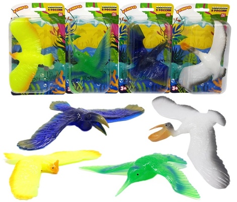Тянущаяся фигурка "Птицы тропиков", ассорти, блистер