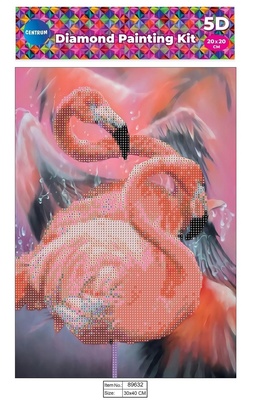 89632 Алмазная мозаика 5D "Фламинго" 30х40см