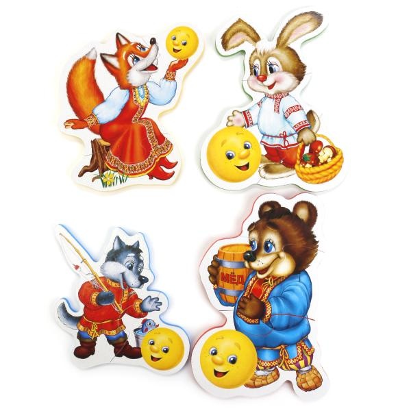 Макси-пазлы 4Д "Колобок" мягкий (ЕVA) блистер