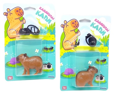 Игрушка "Капибара", с аксессуарами, блистер,1/3